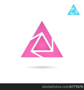 Delta letter logo on white background, d triangle sign, 2d vector, eps 8