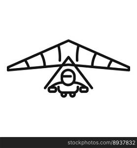 Delta nature icon outline vector. Hang gliding. Sky man. Delta nature icon outline vector. Hang gliding