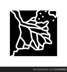 delta river glyph icon vector. delta river sign. isolated contour symbol black illustration. delta river glyph icon vector illustration