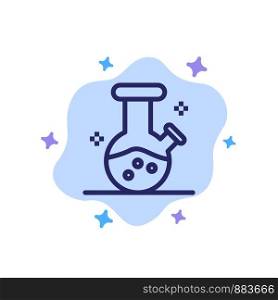 Demo flask, Lab, Potion Blue Icon on Abstract Cloud Background