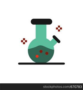 Demo flask, Lab, Potion Flat Color Icon. Vector icon banner Template