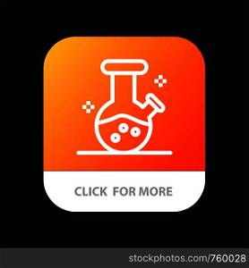 Demo flask, Lab, Potion Mobile App Button. Android and IOS Line Version