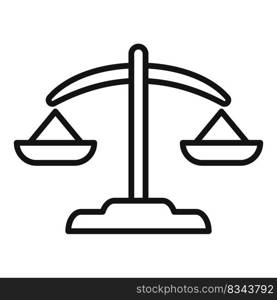 Democracy balance icon outline vector. Vote election. Choice voter. Democracy balance icon outline vector. Vote election