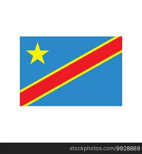 Democratic Republic of the Congo Flag icon vector illustration symbol design
