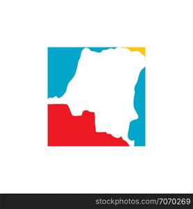 democratic republic of the congo map logo icon