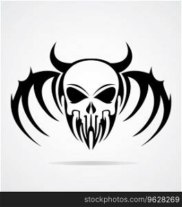 Demon skulls tribal Royalty Free Vector Image