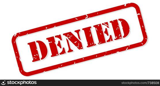 Denied red rubber stamp vector isolated