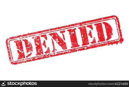 Denied rubber stamp vector illustration. Contains original brushes