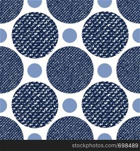 Denim jeans texture seamless pattern with circles. Fashion print for textile fabric or wrapping.. Denim jeans texture seamless pattern with circles. Fashion print for textile fabric or wrapping
