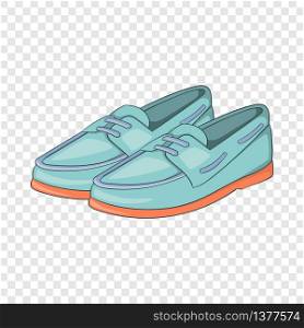 Denim loafers icon in cartoon style isolated on background for any web design . Denim loafers icon, cartoon style