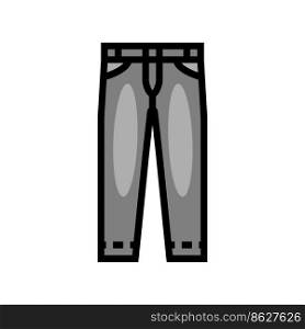 denim pants for men color icon vector. denim pants for men sign. isolated symbol illustration. denim pants for men color icon vector illustration