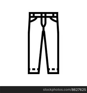 denim pants for men line icon vector. denim pants for men sign. isolated contour symbol black illustration. denim pants for men line icon vector illustration