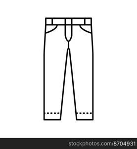 denim pants for men line icon vector. denim pants for men sign. isolated contour symbol black illustration. denim pants for men line icon vector illustration