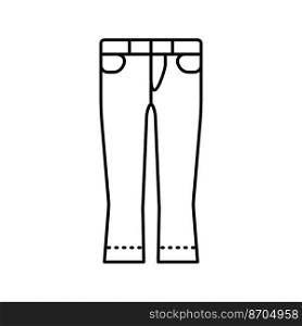 denim pants for women line icon vector. denim pants for women sign. isolated contour symbol black illustration. denim pants for women line icon vector illustration