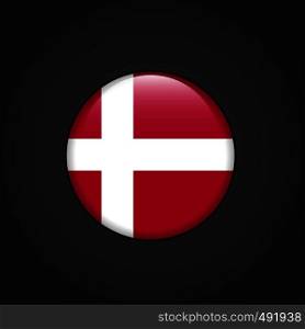 Denmark Flag Circle Button. Vector EPS10 Abstract Template background