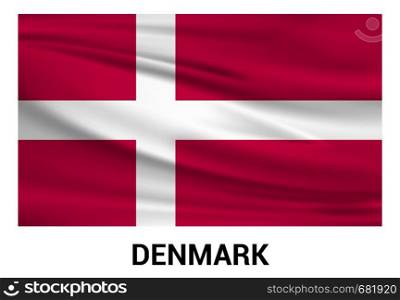 Denmark flag design vector