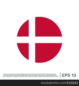 Denmark Flag Icon Template