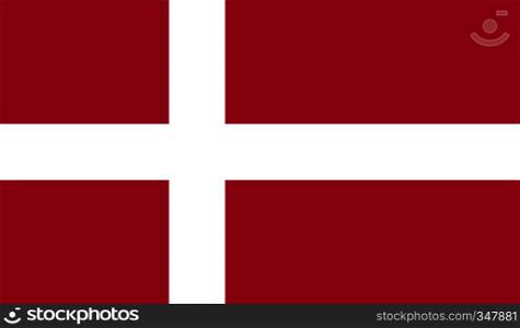 Denmark flag image for any design in simple style. Denmark flag image