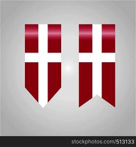 Denmark Haning Flag. Vector EPS10 Abstract Template background