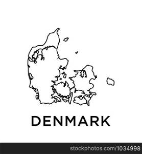 Denmark map icon design trendy