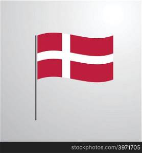 Denmark waving Flag
