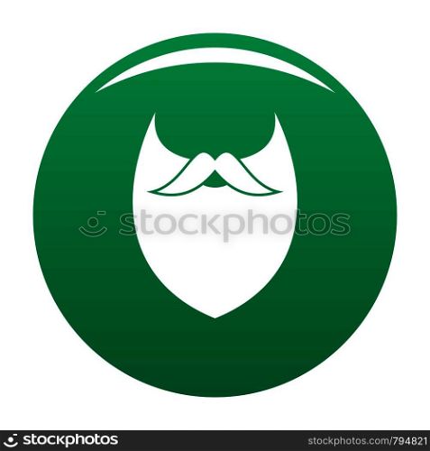 Dense beard icon. Simple illustration of dense beard vector icon for any design green. Dense beard icon vector green