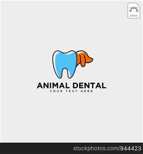 dental Animal consulting, logo template vector illustration with business card. dental Animal consulting, logo template vector illustration
