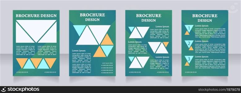 Dental care clinic promotion blank brochure layout design. Vertical poster template set with empty copy space for text. Premade corporate reports collection. Editable flyer paper pages. Dental care clinic promotion blank brochure layout design
