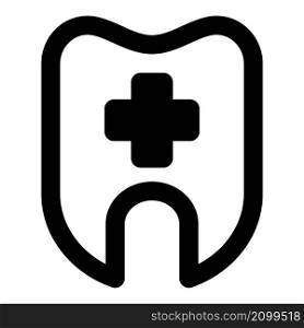 Dental Care department in a hospital section with tooth logotype