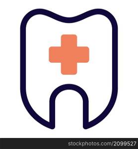 Dental Care department in a hospital section with tooth logotype