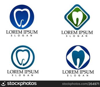 Dental care logo and symbols template icons app