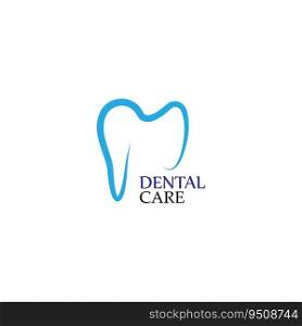 Dental care logo design vector illustration