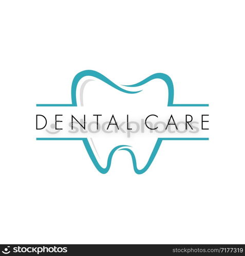 Dental Care Tooth Shape Logo Template Illustration Design. Vector EPS 10.