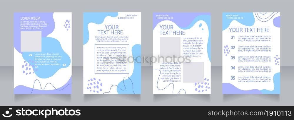 Dental clinic advertisement blank brochure layout design. Oral health. Vertical poster template set with empty copy space for text. Premade corporate reports collection. Editable flyer paper pages. Dental clinic advertisement blank brochure layout design