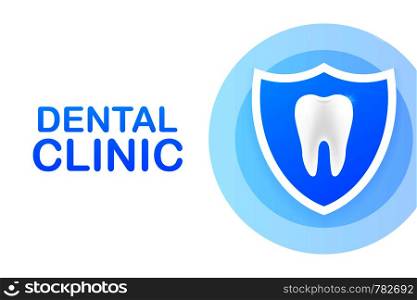 Dental clinic concept banner with character. Can use for web banner. Vector stock illustration.. Dental clinic concept banner with character. Can use for web banner. Vector illustration.