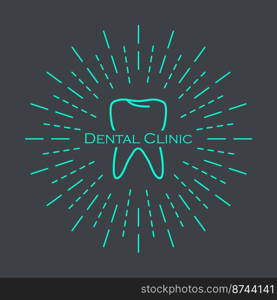 Dental Clinic icon, logo design flat style