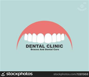dental clinic icon logo vector illustration design template