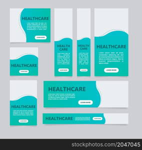 Dental clinic promotional web banner design template. Vector flyer with text space. Advertising placard with customized copyspace. Promotional printable poster for advertising. Graphic layout. Dental clinic promotional web banner design template