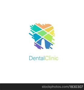 Dental clinic stylized tooth logo concept for medical branding.. Dental clinic stylized tooth logo concept for medical branding