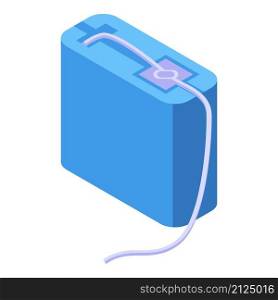 Dental floss box icon isometric vector. Tooth brush. Dentist hygiene. Dental floss box icon isometric vector. Tooth brush