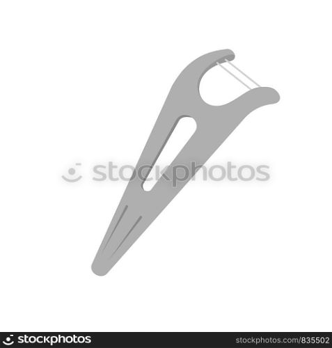 Dental floss icon. Flat illustration of dental floss vector icon for web isolated on white. Dental floss icon, flat style
