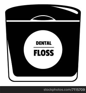 Dental floss icon. Simple illustration of dental floss vector icon for web design isolated on white background. Dental floss icon, simple style