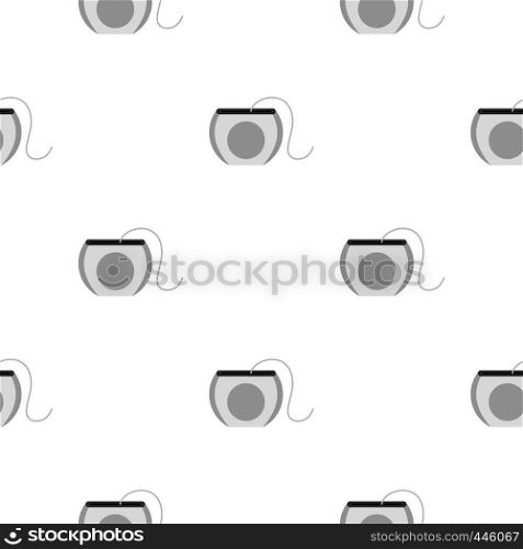 Dental floss pattern seamless background in flat style repeat vector illustration. Dental floss pattern seamless