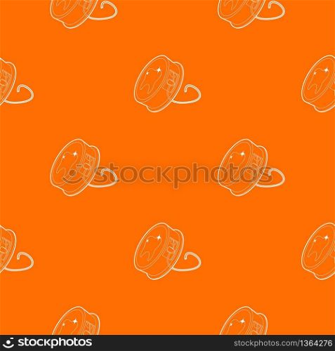 Dental floss pattern vector orange for any web design best. Dental floss pattern vector orange