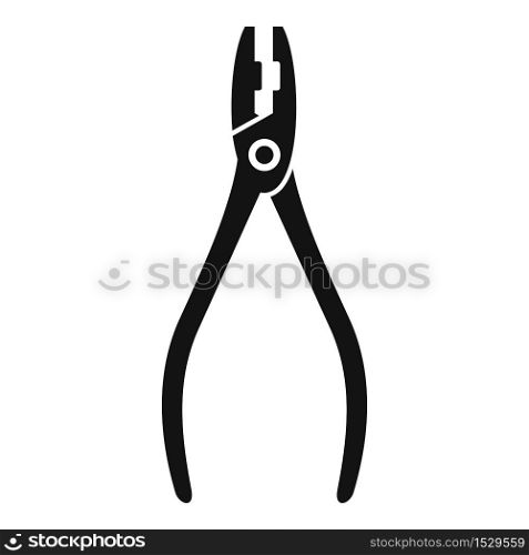 Dental forceps icon. Simple illustration of dental forceps vector icon for web design isolated on white background. Dental forceps icon, simple style