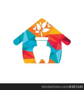 Dental garden home vector logo design template. Dental medical logo concept.	