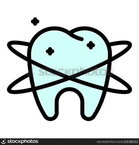 Dental health icon. Outline dental health vector icon color flat isolated. Dental health icon color outline vector