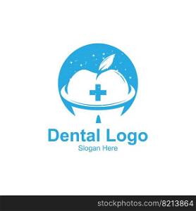 Dental Health Logo Vector, Keeping And Caring For Teeth, Design For Screen Printing, Company,Stickers,Background