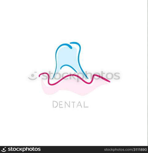 Dental icon. Illustration of teeth as icon