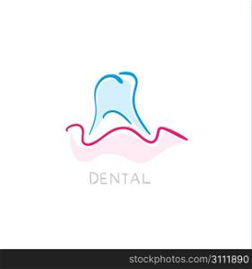 Dental icon. Illustration of teeth as icon